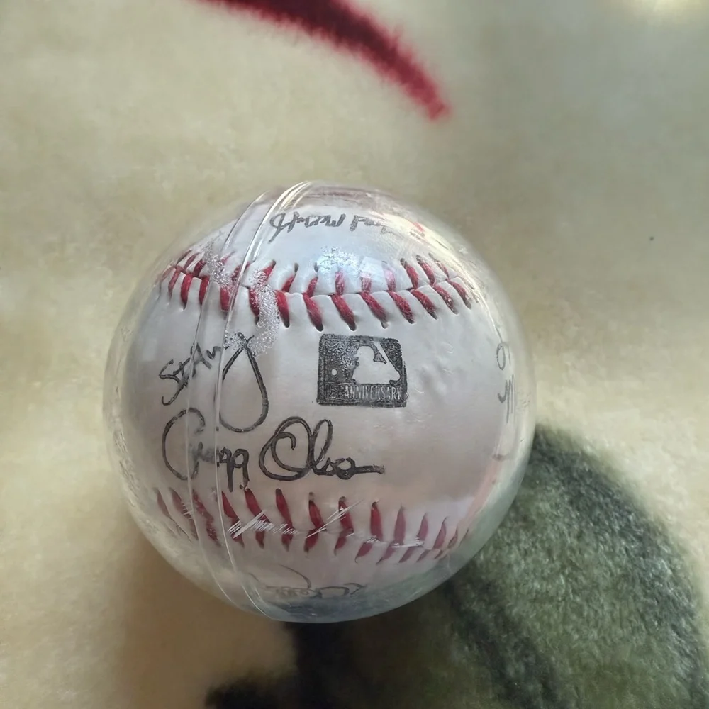 MLB Autographed Baseball with Red Stitching